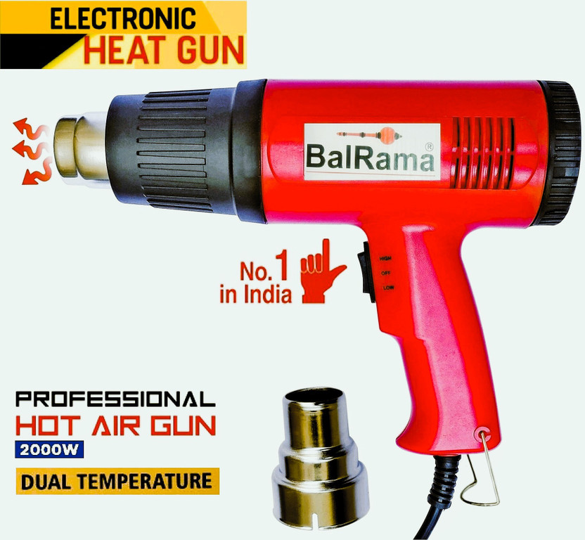 BALRAMA Hot Air Gun for Shrink Wrapping Packing, Stripping Paint, Thawing Frozen Water Pipes 1500 W Heat Gun