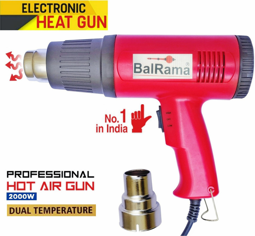 BALRAMA Hot Gun for Shrink Wrapping Packing, Stripping Paint, Thawing Frozen Water Pipes 1500 W Heat Gun