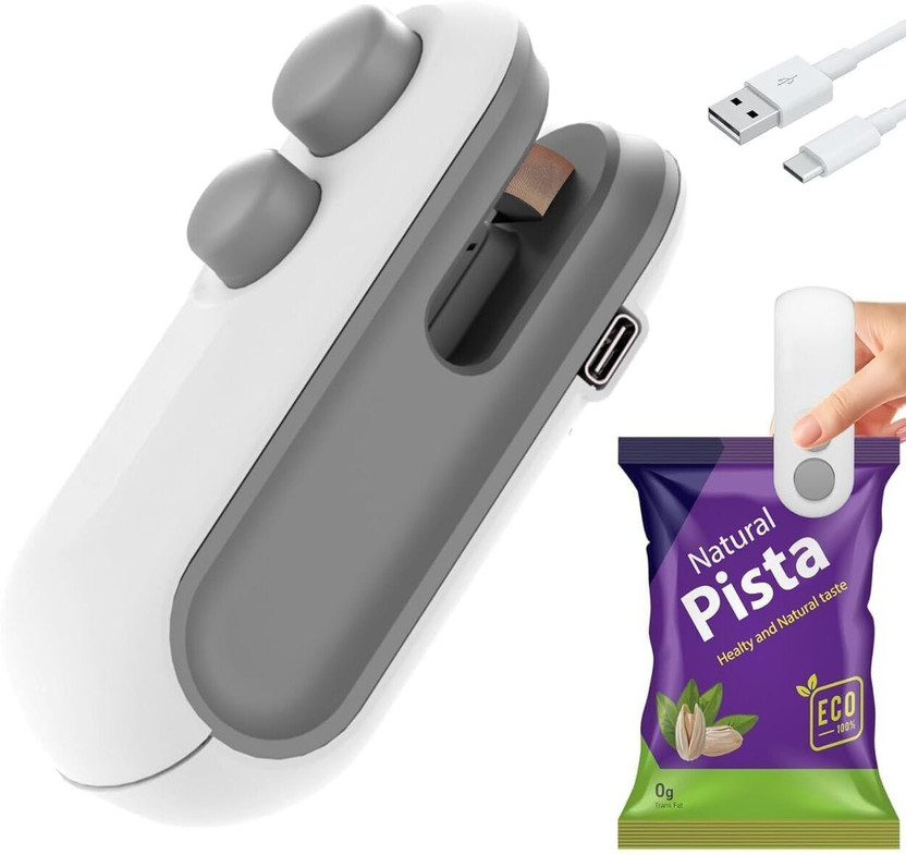 KRUTHU Portable Mini Sealing Machine Handheld Packet Sealer for Food Bags Hand Held Heat Sealer(100 mm)