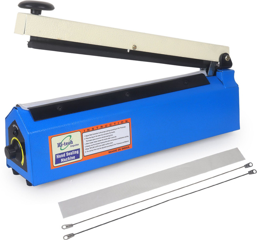 Hi Tech Impulse 12 Inch Sealing Machine for Plastic, Pouch, Poly Bag & Food Packet Hand Held Heat Sealer(300 mm)