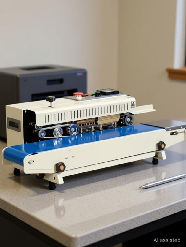 Universal Pack & Code Band Sealer Machine | Continuous Band Sealing Machine Table Top Heat Sealer(480 mm)