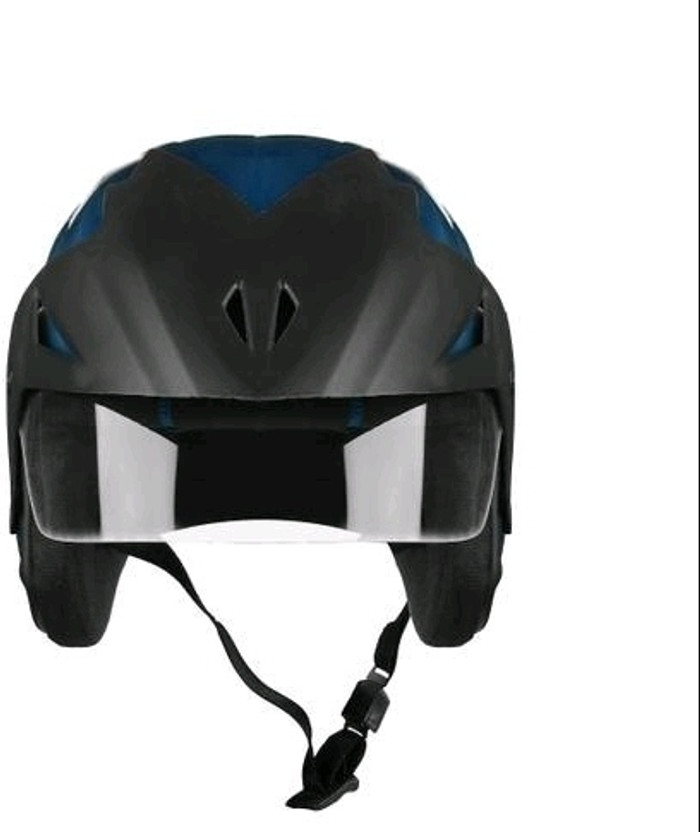 stiss Cruiser ISI Certified Lightweight with Peak Open Face Helmet for Men and Women Motorbike Helmet(Blue)