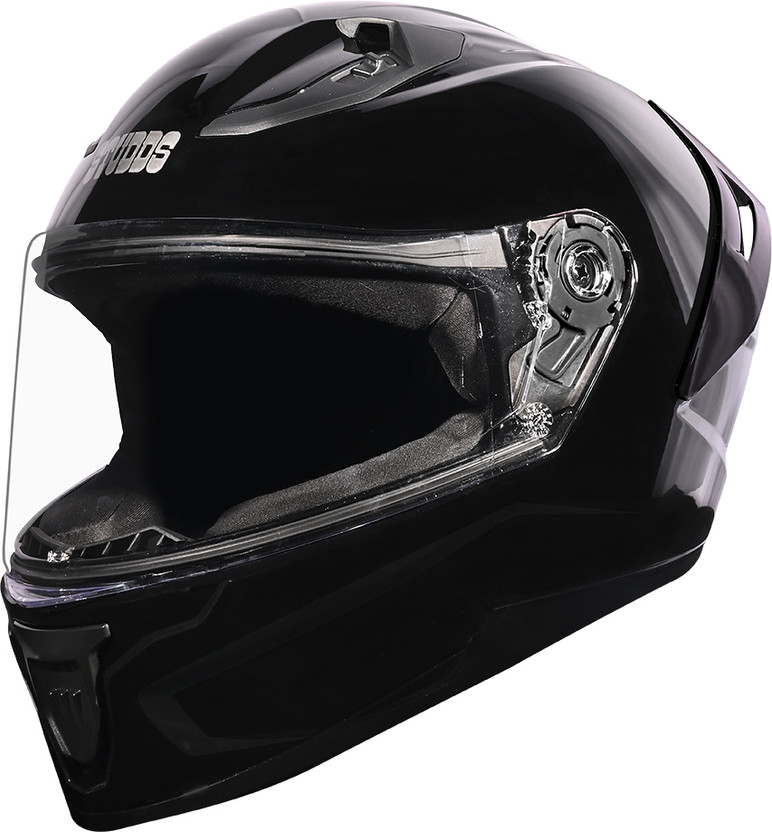 STUDDS Raider Super ISI Certified Full Face Helmet with Spoiler and Clear Visior Motorbike Helmet(Black)