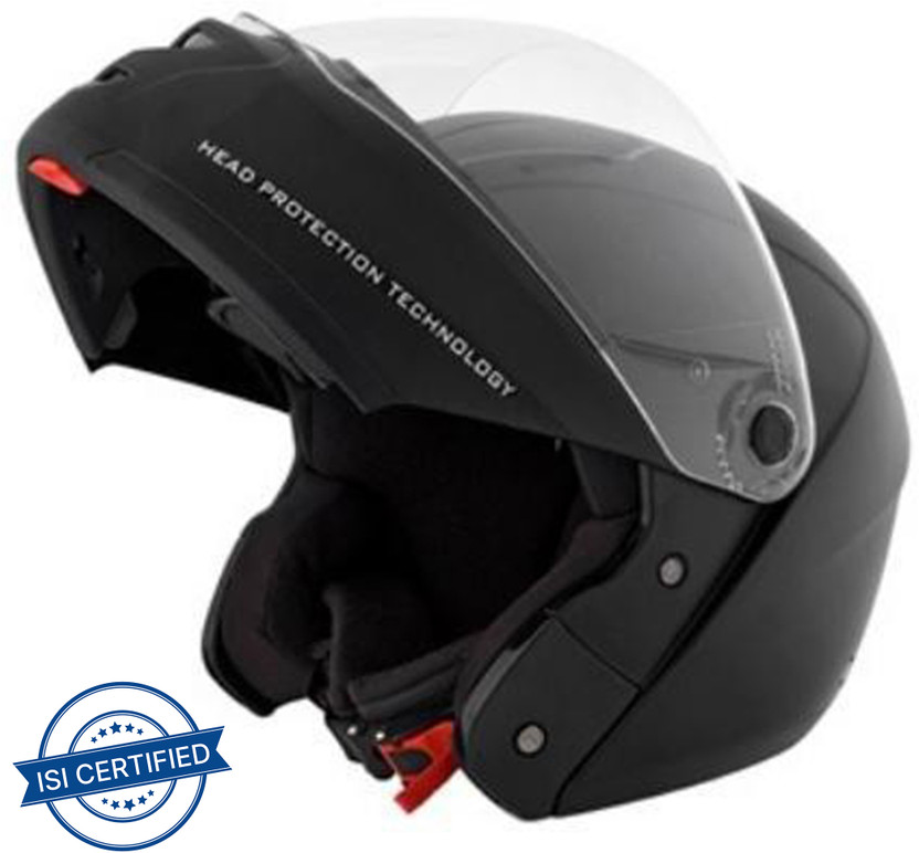 STUDDS Ninja Elite Motorsports Helmet BLACK WITH CARBON CENTER STRIP Motorbike Helmet(Black)