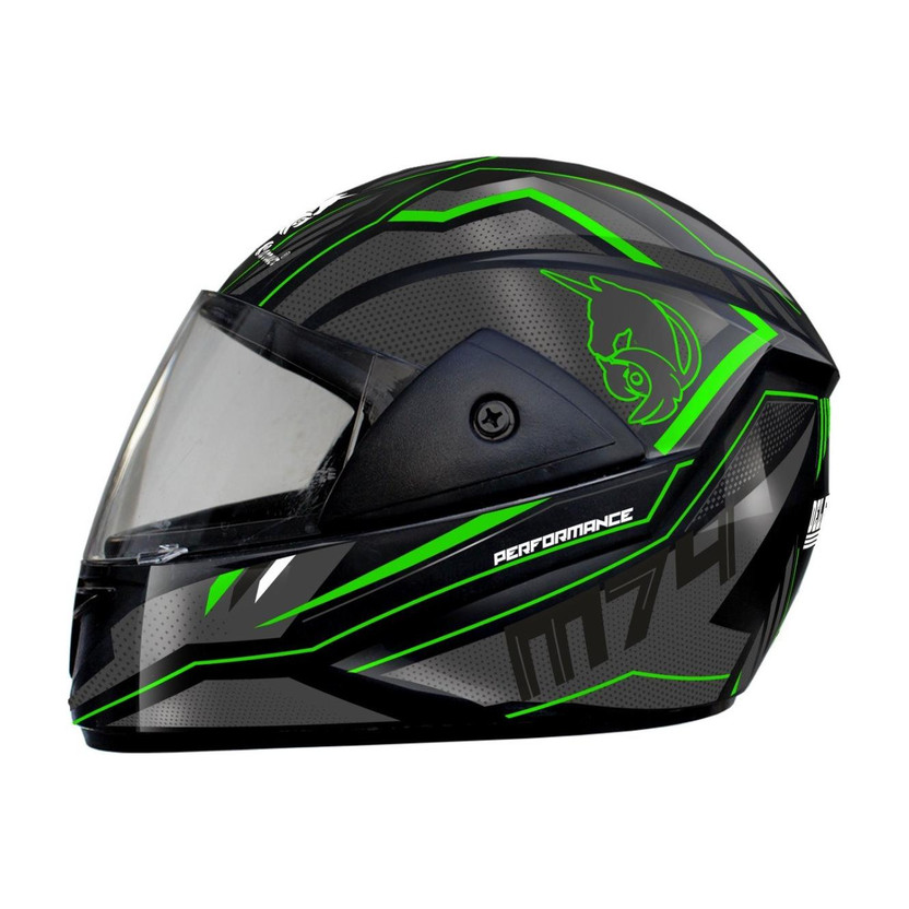 urban carrier ABS Material Shell Full Face Helmet, Unti UV Scratch resistance Motorbike Helmet(Green)