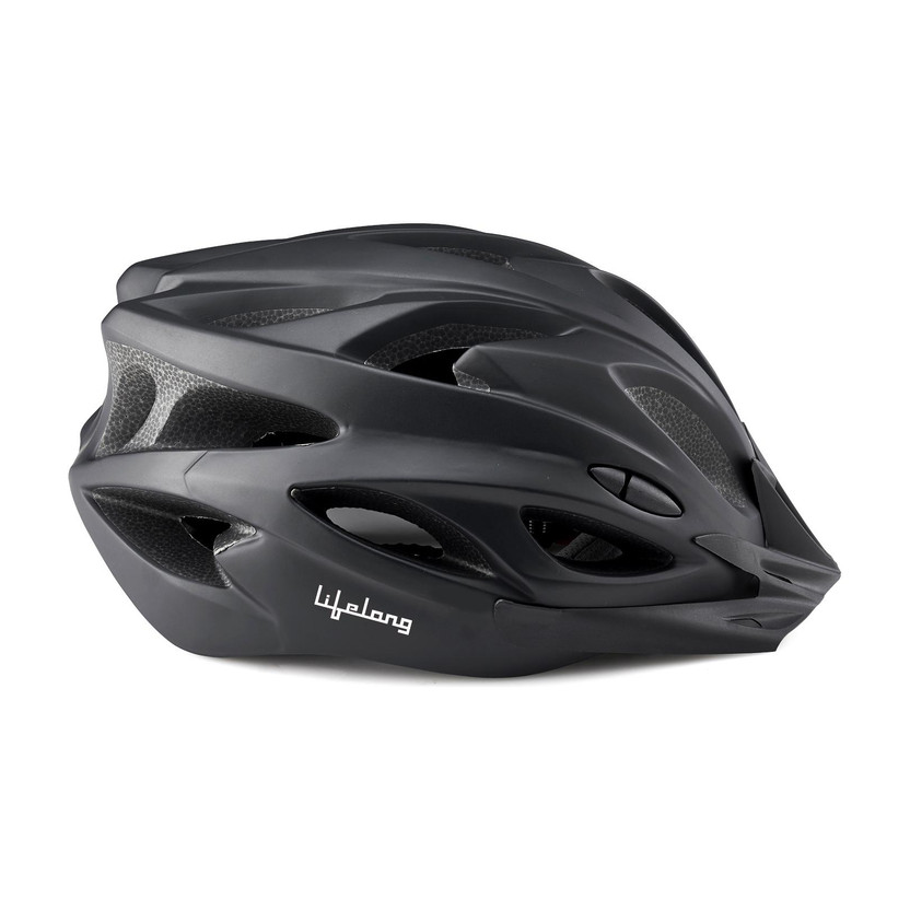 Lifelong LLFAH01 Adjustable Mountain Bike Cycle Helmet with Padding & Detachable Visor Cycling Helmet(Black)