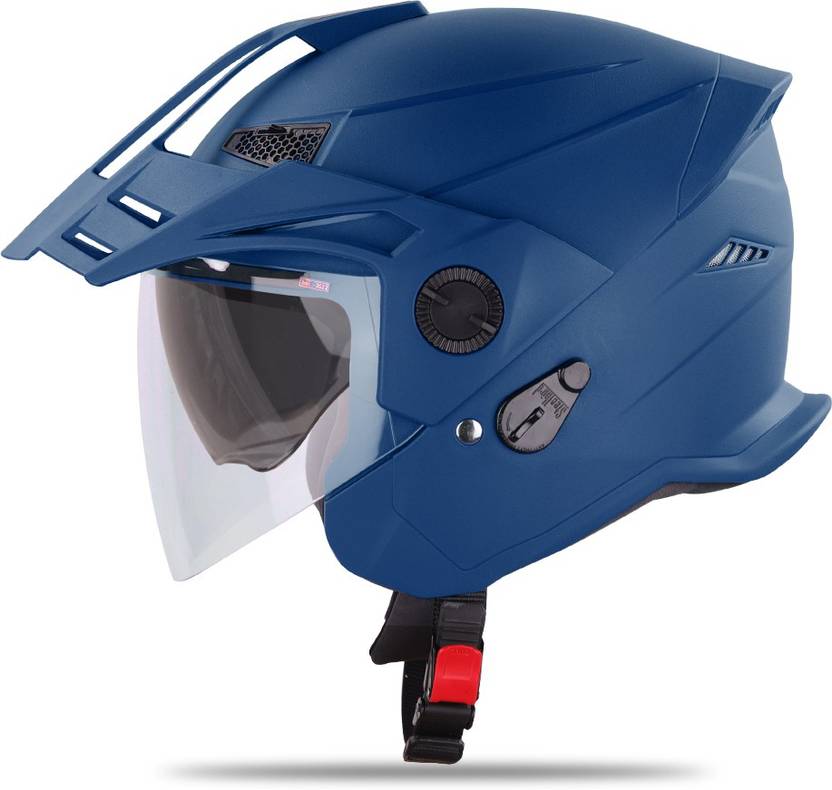 Steelbird SBH23 GT Plus Open Face ISI Certified Helmet with Inner Sun Shield Motorbike Helmet
