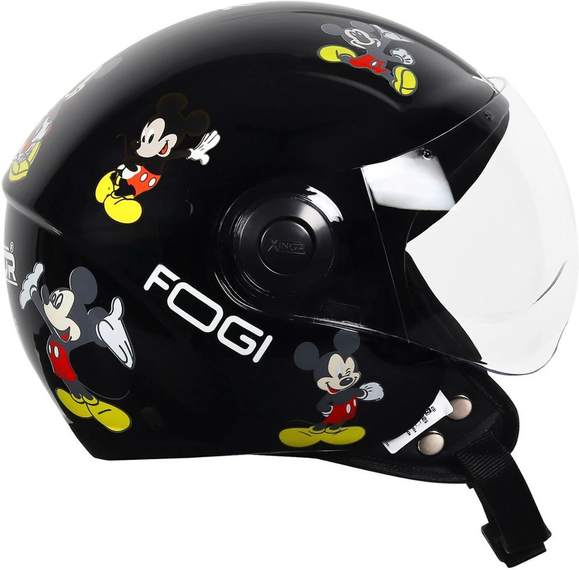 Xinor Fogi for Kids Boys & Girls ISI Certified Motorbike Helmet(Black)