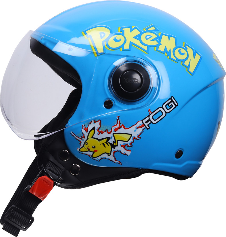 Xinor Fogi for Kids Boys & Girls ISI Certified Motorbike Helmet(Pokemon Blue)