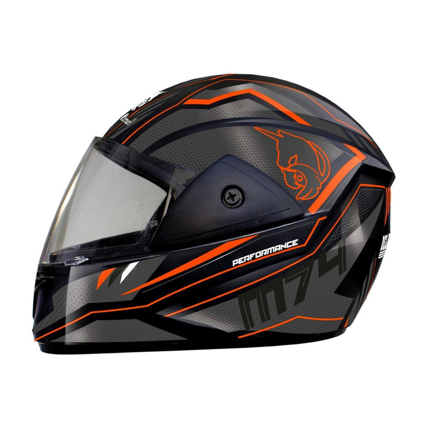 urban carrier ABS Material Shell Full Face Helmet, Unti UV Scratch resistance Motorbike Helmet(Orange)