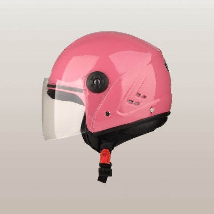 HILLIYARD A Half Face Helmet Certified Open Face Helmet for Men and Women Motorbike Helmet(Pink)