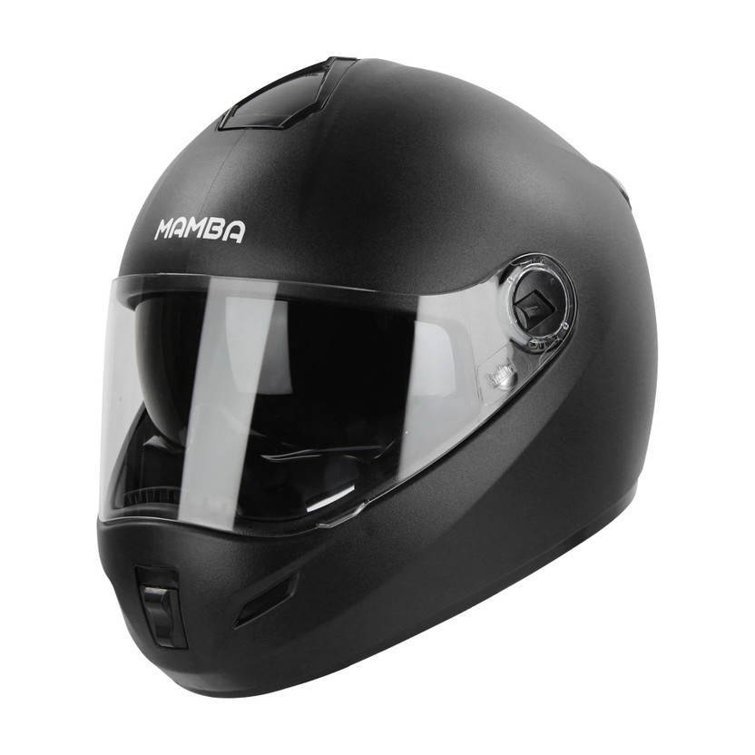 Steelbird SBH-34 Rox Mamba ISI Certified Full Face with Inner Smoke Sun Shield Motorbike Helmet(Dashing Black)