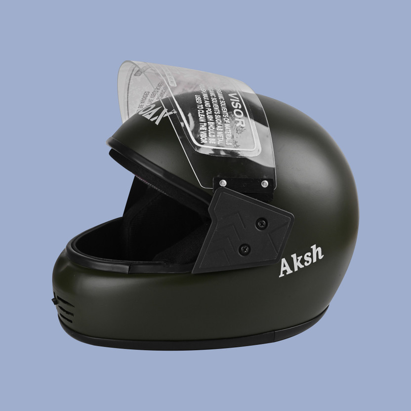 Aksh UNISEX SAFETY HELMET ONROAD HELMET- TWO WHEELER,BIKE & SCOOTER (SL-198 Motorbike Helmet(Grey)