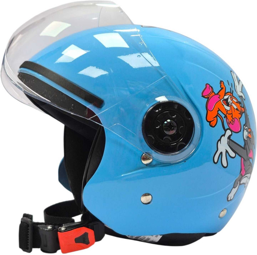 4U SUPREME DHOOM for Kids Boys & Girls ISI Certified Motorbike Helmet(SKY BLUE)