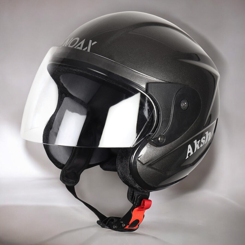 NOAX unisex full face good hard quality helm-251 Motorbike Helmet(Black)