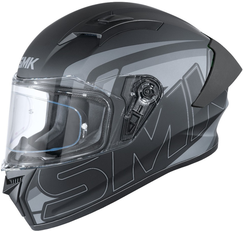 SMK Stellar Motorbike Helmet(Grey, Black)