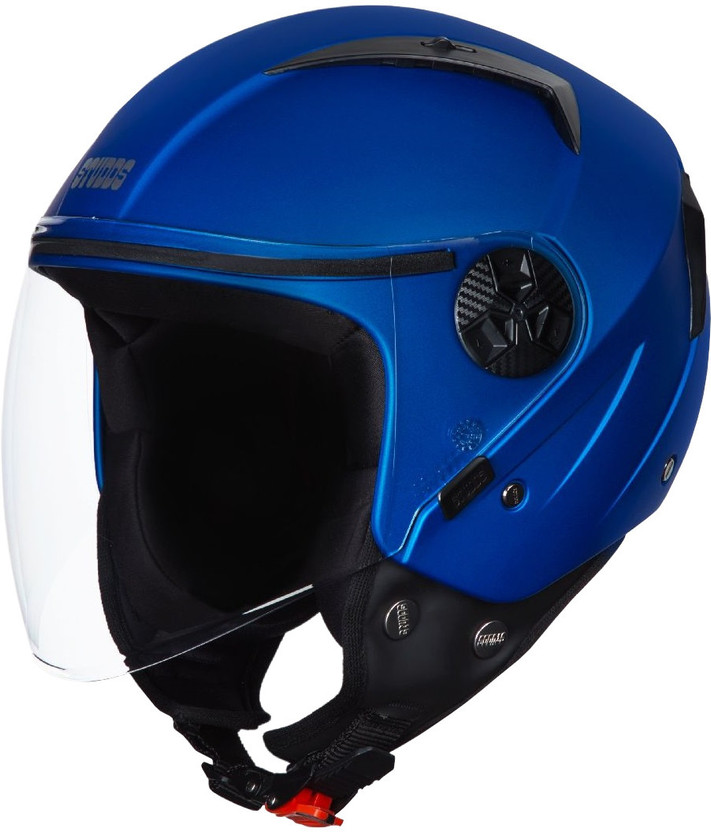 STUDDS Open Face Helmet Vogue Motorbike Helmet(Matt Blue)
