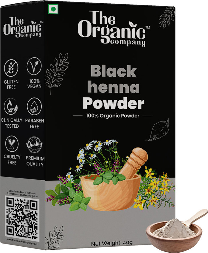 The Organic Company Black Henna For Hair Women | Herbal Hair Growth & Wash | Henna Leaves | Indigo(100 g)
