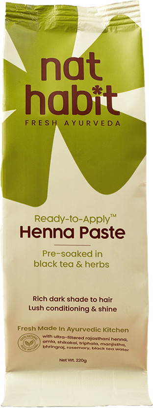 Nat Habit Ready-to-Apply Henna Paste for Hair | Hassle-free Replacement to Henna Powder(220 g)