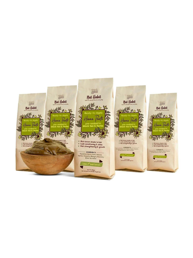 Nat Habit Ready-to-Apply Henna Paste for Hair | Hassle-free Replacement to Henna Powder(1100 g)