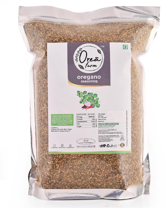 OREA farm Oregano Seasoning |Herb & Spices Mix for Pizza & Snacks | Zipper Bulk Pack(500 g)