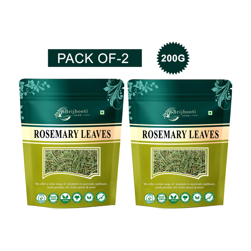 BrijBooti Premium Organic Rosemary Dried Leaves - Rosemary Leaf - Pure & Natural(200 g)