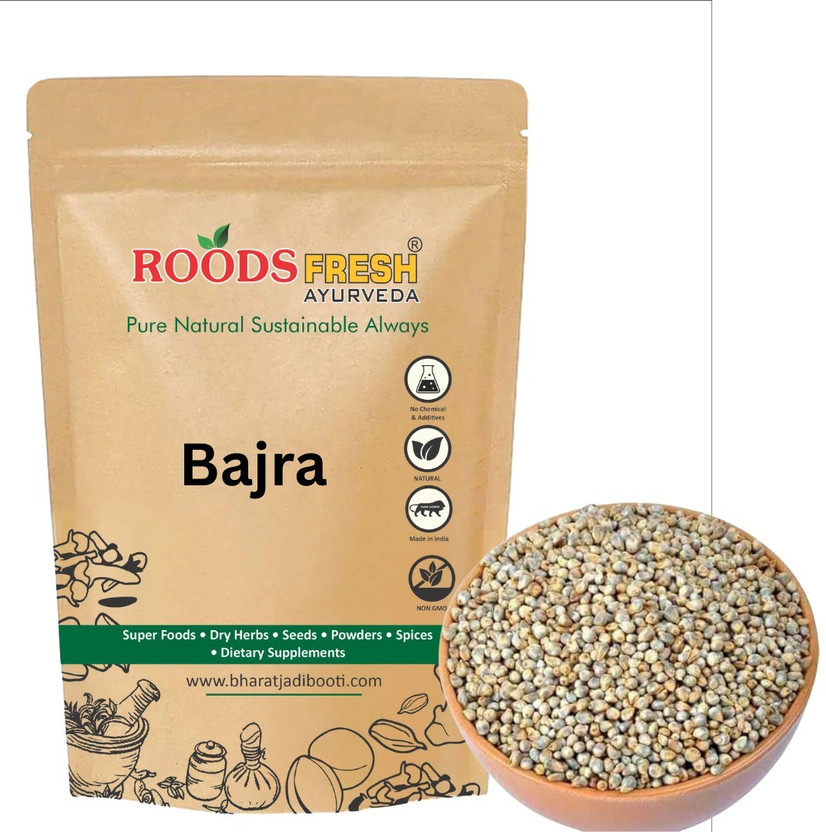 Roods Fresh Pearl Millet (Whole Bajra Grain) 100% Natural, Gluten-Free & Iron-Rich Superfood(400 g)