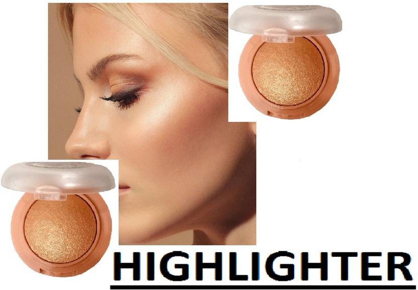 PRILORA SMOOTH SHINE LOOK HIGHLIGHTER EASY TO USE GOLDEN SHADE PACK OF