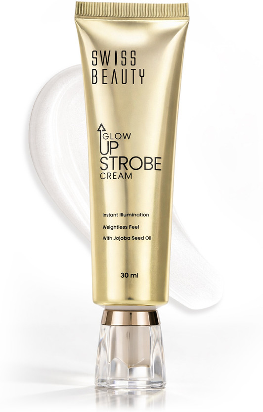SWISS BEAUTY Glow Up Strobe Cream | Dewy Glow | Hydrating | With Jojoba Oil Highlighter(30 ml, Moonlit Glow)