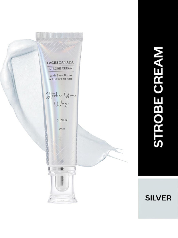 FACES FACES CANADA Strobe Cream - 30ml |Instant Illumination | Primer + Moisturizer + Highlighter(30 ml, Silver) - Flipkart Deal