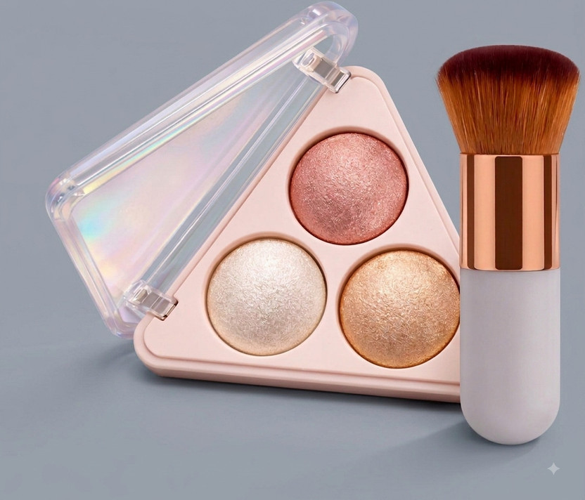 shevique shevique 3 Shade Highlighter and Blush Makeup Kit for Women Highlighter(10 g, Multicolor) - Flipkart Deal