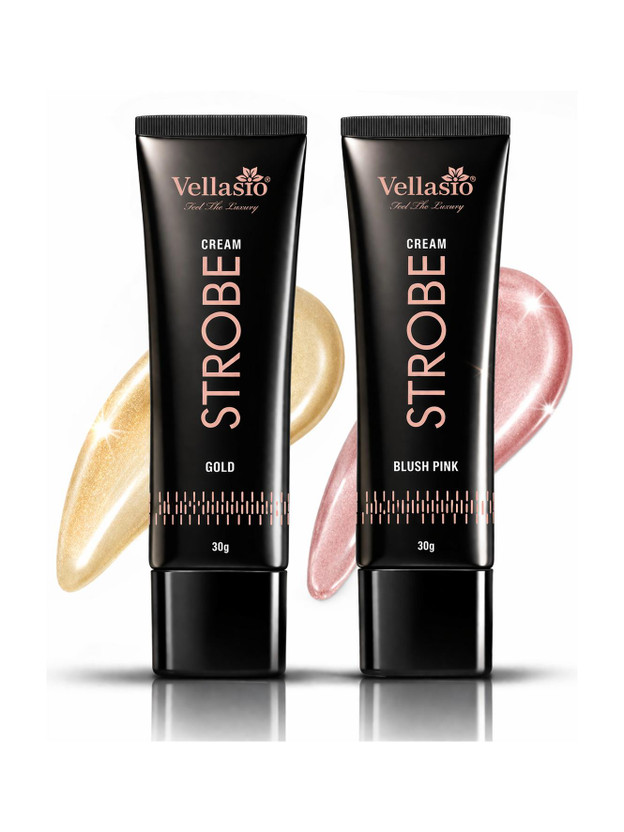 vellasio Strobe Cream Gold & Blush Pink Combo Highlighter(60 ml, PINK, Gold)