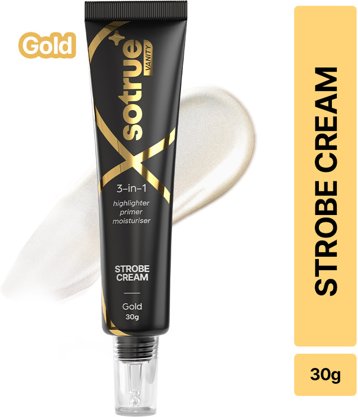 Sotrue Strobe Cream - 30gm | Instant Illumination | Primer + Moisturizer + Highlighter(30 g, Gold)