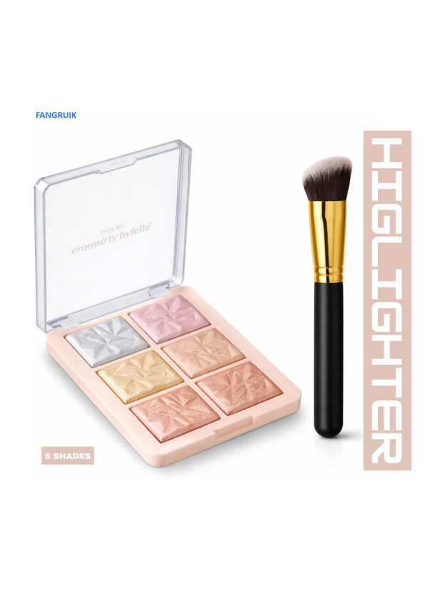 Fangruik Face Highlighter For Women And Girls Glow Highlighter Palette Highlighter Powder Highlighter(12 g, Multicolor)