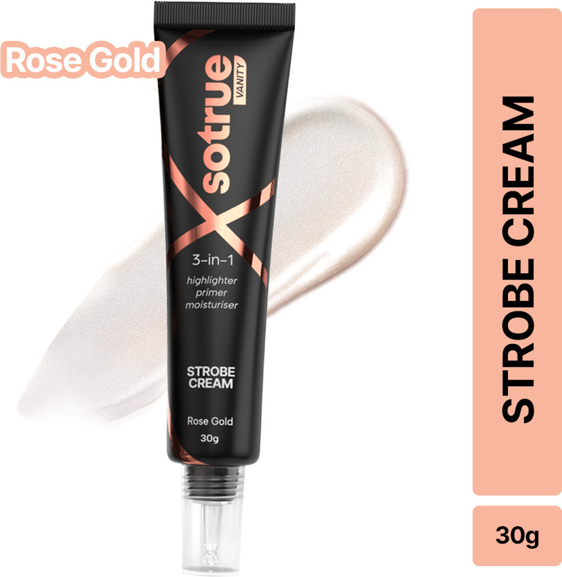 Sotrue Strobe Cream - 30gm | Instant Illumination | Primer + Moisturizer +  Highlighter(30 g, Rose Gold)