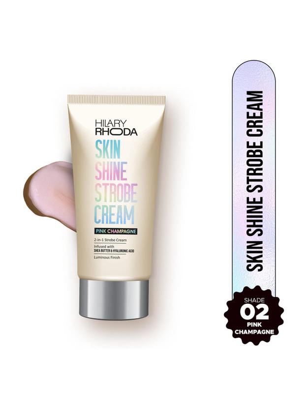 Hilary Rhoda Skin Shine Strobe Cream | 2 in 1 - Highlighter & Moisturiser | Luminous Finish Highlighter(25 ml, Pink Champagne - Shade 02)