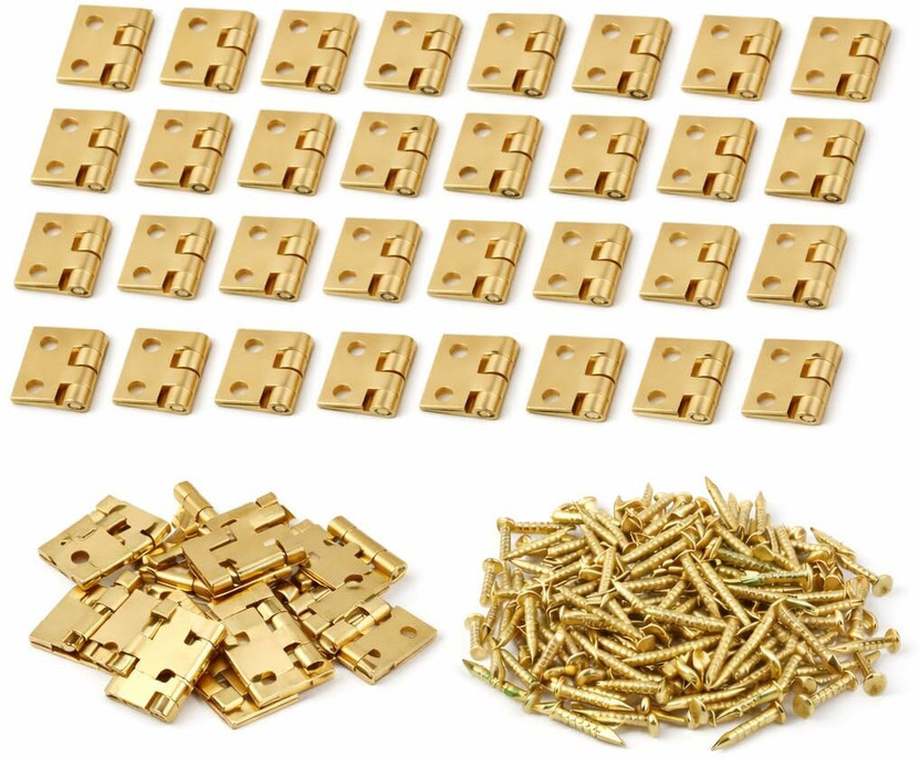 Snoogg Snoogg Mini Brass Hinges 10x8 mm Pack of 30 with Nails for Craft & DIY Boxes Butterfly Hinge(GOLDEN Pack of 30) - Flipkart Deal