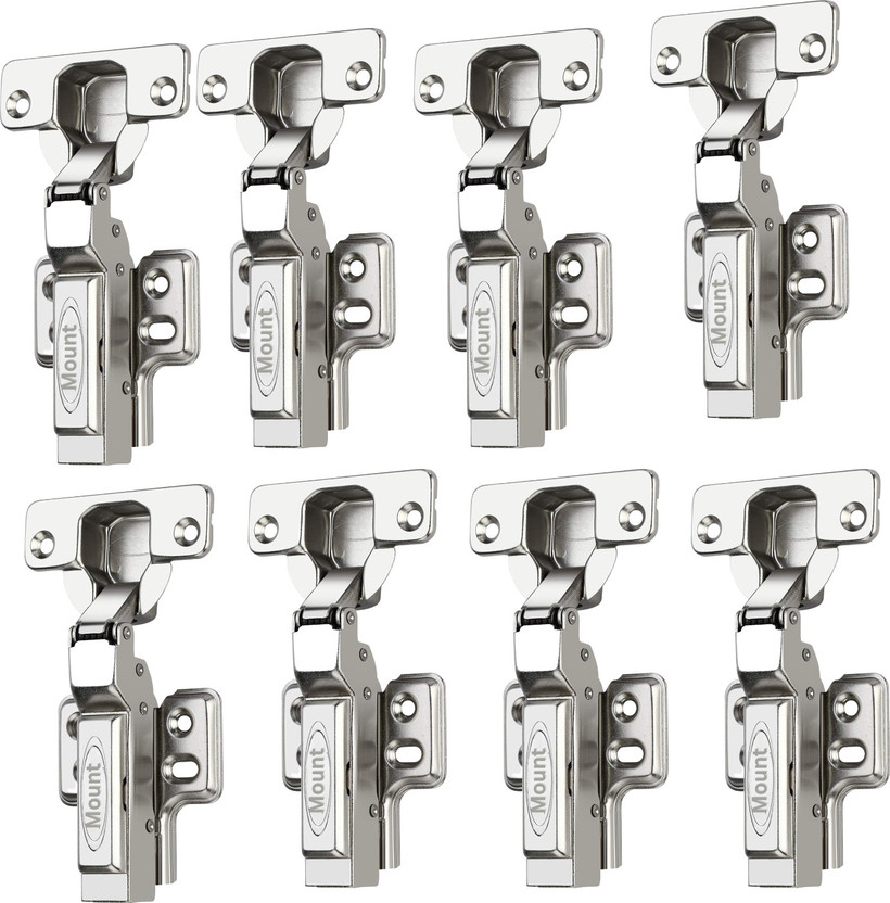 MOUNT 8 Degree Cabinet (Pieces is 8) Self Closing Hinge(Silver Pack of 4)