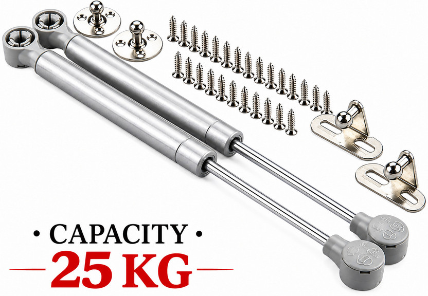 ZAFIO 250N (25kg) Hydraulic Gas Spring Stay Strut Pneumatic Lift Support Concealed Hinge(Steel Pack of 2)