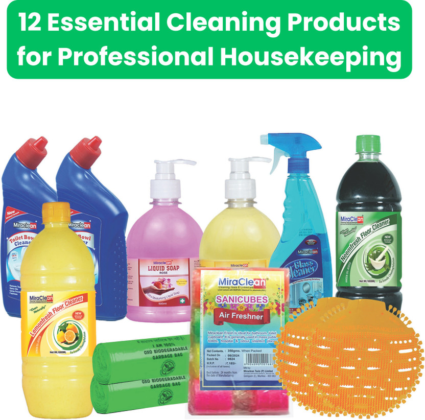 MiraClean MiraClean Housekeeping Starter Kit - 12 Items Mop Set - Flipkart Deal
