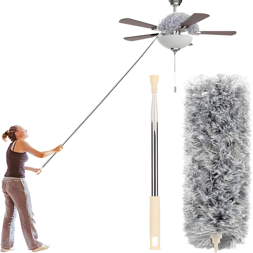 FUELBYTE FUELBYTE Microfiber Mop for Wall Cleaning with Long Handle Ceiling Fan Cleaner Brush Mop Duster - Flipkart Deal