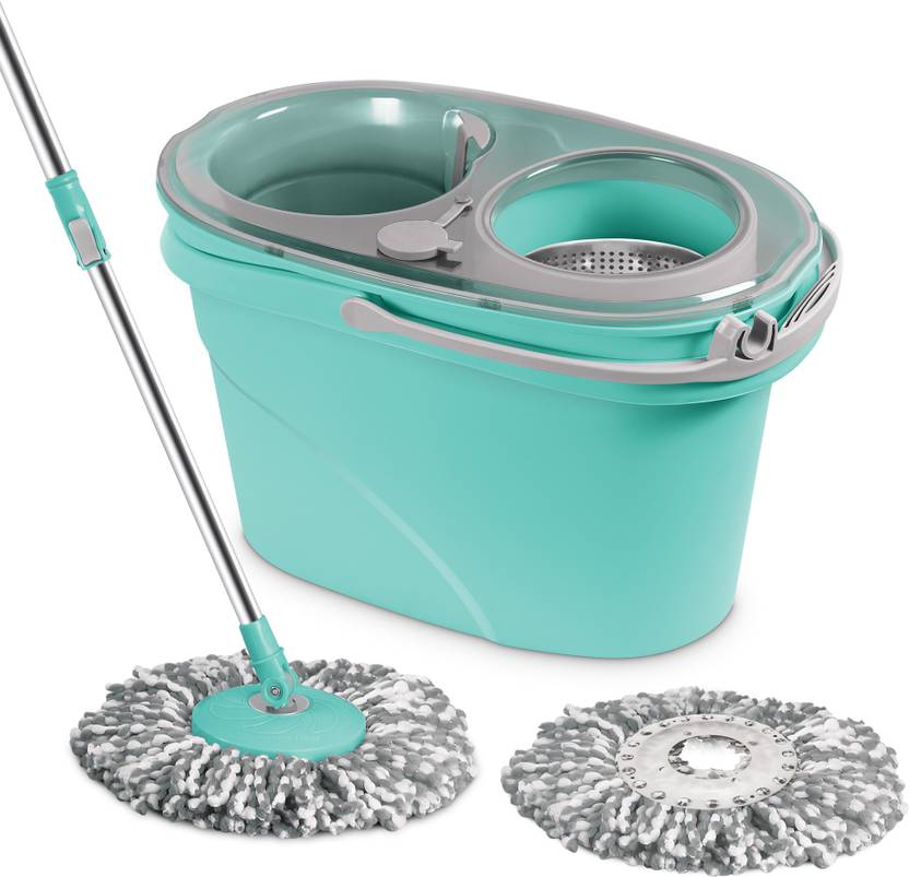 Spotzero by Milton Twin Star Stainless Steel Wringer Spin Mop Wet