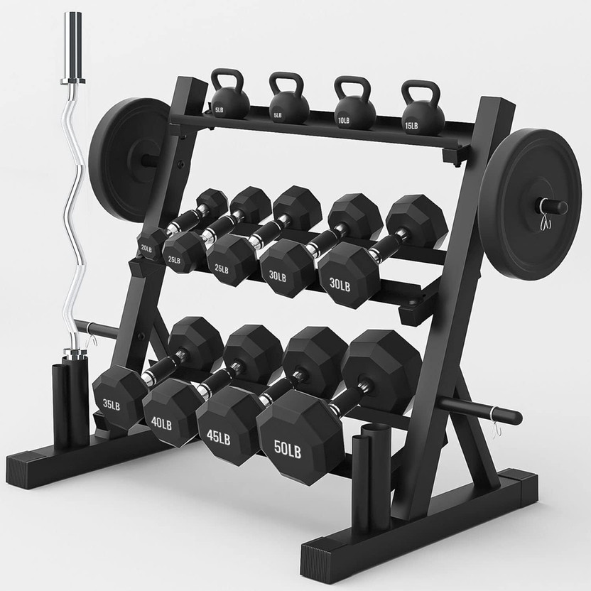 IRIS 150 kg Multifunctional Weight Rack for Home Gym Suitable for Dumbbell Home Gym Combo