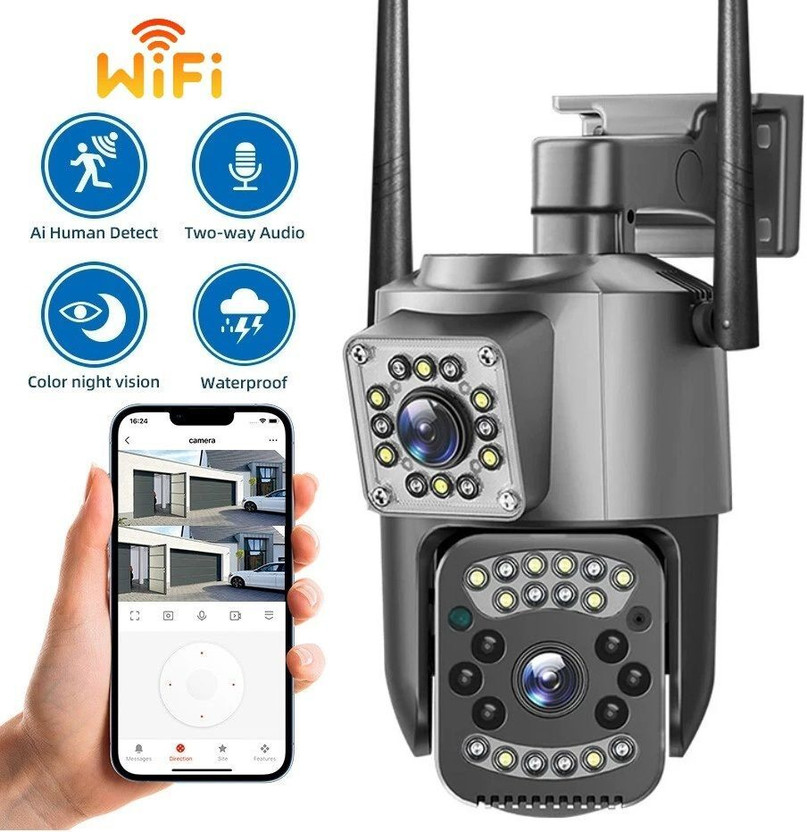 APENTERPRISES Advanced Dual Lens WiFi CCTV Camera with Motion Alert System Security Camera(128 GB, 1 Channel)