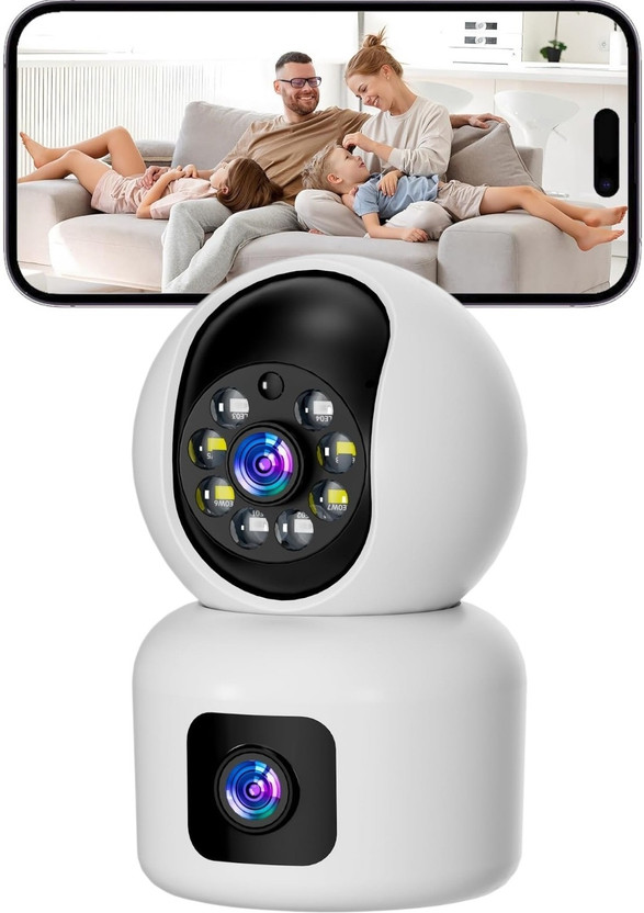OSQD 5+5MP WiFi PTZ CCTV Camera Dual Lens Smart AI Security Monitoring Security Camera(128 GB, 1 Channel)