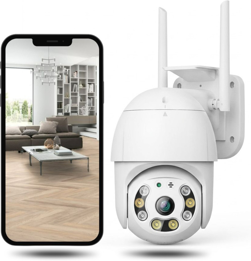 VisionCam PTZ WiFi 360° Rotation, Full HD Night Vision & Motion Detection Waterproof IP66 Security Camera(SD Card Support Upto 128 GB, 4 Channel)