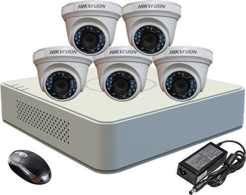 HIKVISION HIKVISION 720P DVR DS-7A04HGHI-F1/N OR DS-7A04HGHI-F1/ECO 1PCS AND 720P DOME CAMERA 1MP DS-2CE5ACOT-IRP OR DS-2CE5ACOT -IRP/ECO 5PCS 720 P RESOLUTION Security Camera(8 Channel)