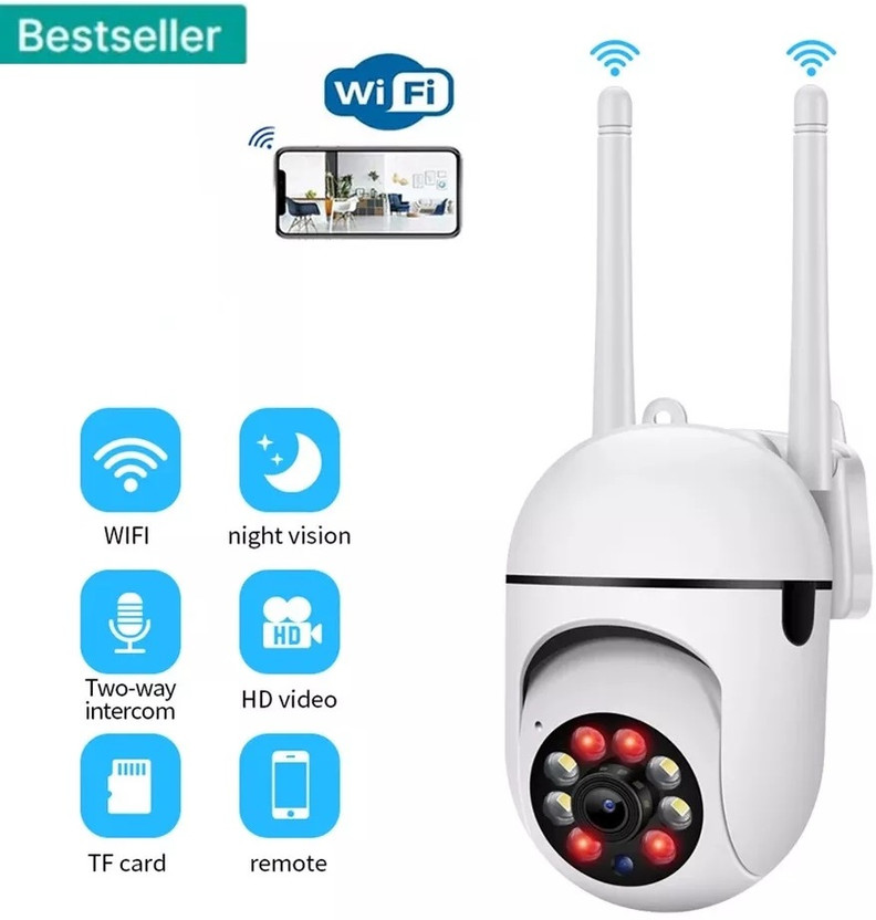 SIOVS Outdoor WiFi PTZ Camera with Auto Motion Tracking & Alarm Alert System Security Camera(128 GB, 1 Channel)