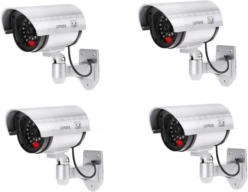 SOCHEP 4 Pack Bullet Dummy Fake Surveillance Security CCTV Dome Camera Security Camera(4 Channel)