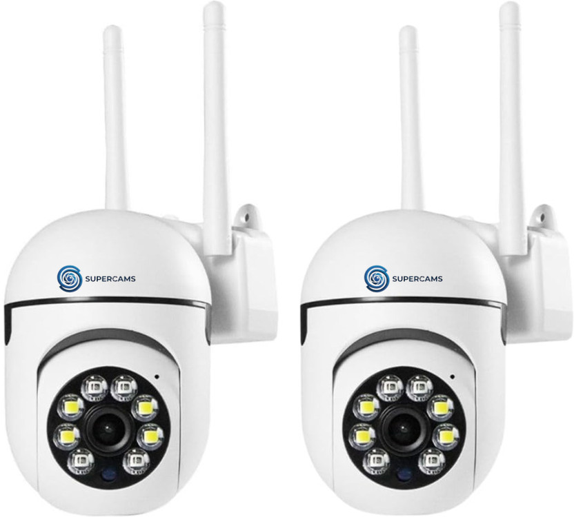 Supercams Supercams Pack of 2 WiFi Mini Ptz Cameras 3MP Color Night Vision Security Camera(1 Channel) - Flipkart Deal